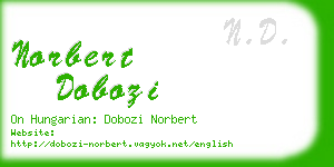 norbert dobozi business card